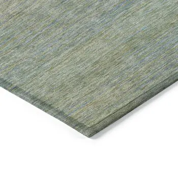 5' X 8' Blue Striped Washable Indoor Outdoor Area Rug
