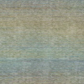 10' X 14' Blue Striped Washable Indoor Outdoor Area Rug