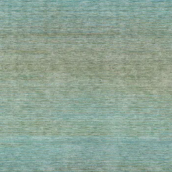 10' X 14' Teal Blue Striped Washable Indoor Outdoor Area Rug
