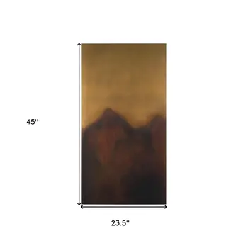 Rios Gold and Red Unframed Painting Wall Art