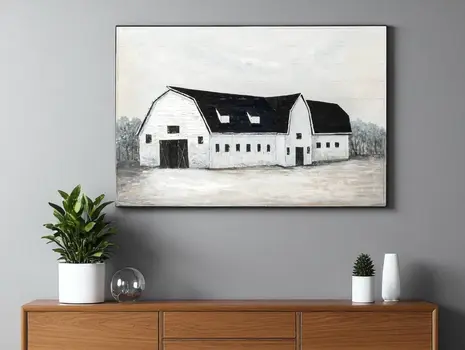 Sawmill Creek II Distressed Unframed Painting Wall Art