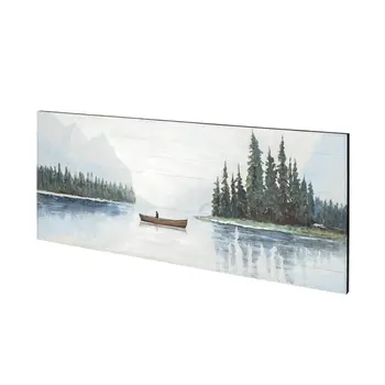 Solitude Hand Painted Distressed Unframed Wall Art