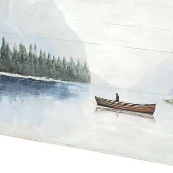 Solitude Hand Painted Distressed Unframed Wall Art