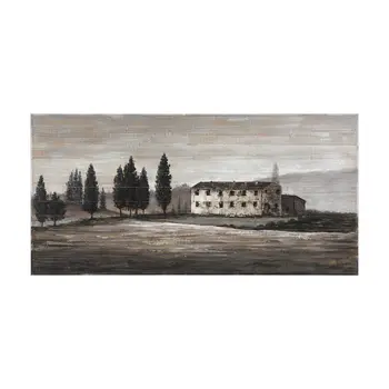 Tuscan Cypress Distressed Unframed Painting Wall Art