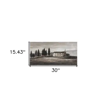 Tuscan Cypress Distressed Unframed Painting Wall Art