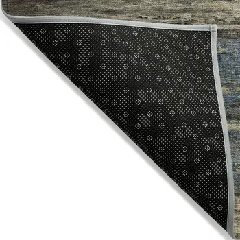 10' X 14' Coffee Abstract Washable Indoor Outdoor Area Rug