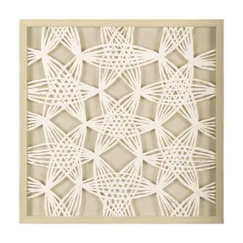 Folk Papercuts I Brown Framed Minimalistic Wall Art