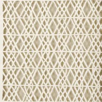 Folk Papercuts III - Triangles Brown Framed Minimalistic Wall Art