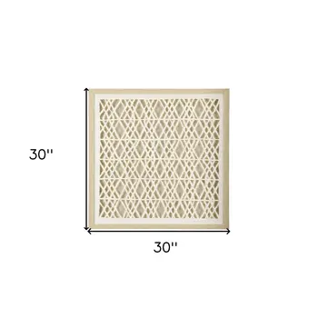 Folk Papercuts III - Triangles Brown Framed Minimalistic Wall Art