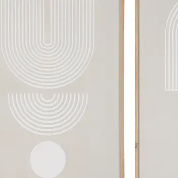 Set Of Two Magnetic Pull Brown Framed Minimalistic Wall Art