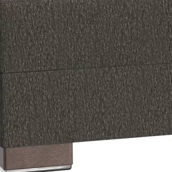 52" Dark Gray and Brown Chenille Tufted Storage Ottoman