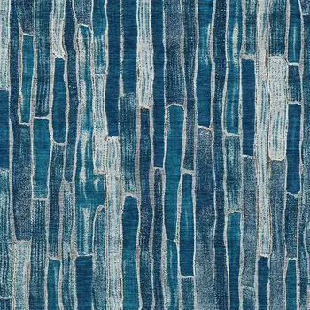 9' X 12' Blue And Light Blue Striped Washable Indoor Outdoor Area Rug