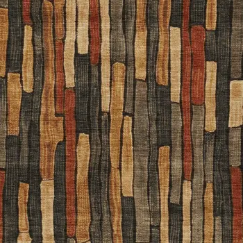 3' X 5' Coffee And Brown Striped Washable Indoor Outdoor Area Rug