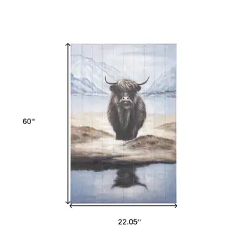 Wild Ox Distressed Unframed Painting Wall Art