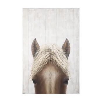 Horse Fringe Distressed Unframed Painting Wall Art