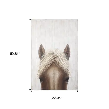 Horse Fringe Distressed Unframed Painting Wall Art