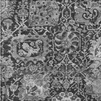 3' X 5' Gray And Ash Gray Damask Washable Indoor Outdoor Area Rug