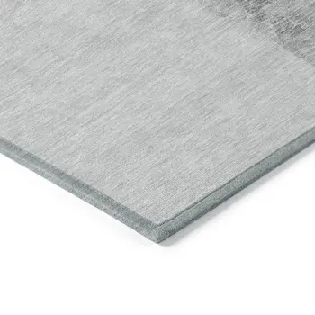 10' X 14' Silver And Gray Abstract Washable Indoor Outdoor Area Rug