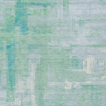 5' X 8' Sky Blue And Blue Abstract Washable Indoor Outdoor Area Rug