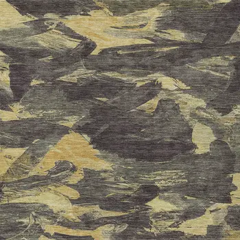 3' X 5' Charcoal And Gray Abstract Washable Indoor Outdoor Area Rug