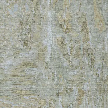 5' X 8' Khaki And Brown Abstract Washable Indoor Outdoor Area Rug