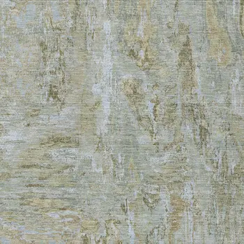 9' X 12' Khaki And Brown Abstract Washable Indoor Outdoor Area Rug
