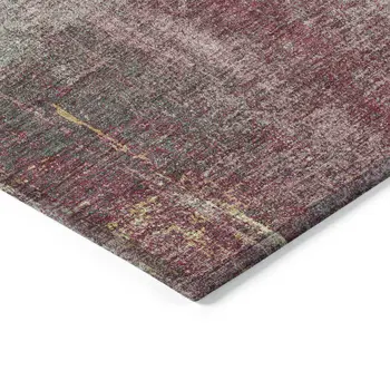 8' X 10' Blush And Pink Abstract Washable Indoor Outdoor Area Rug
