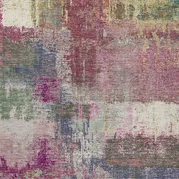 8' X 10' Blush And Pink Abstract Washable Indoor Outdoor Area Rug