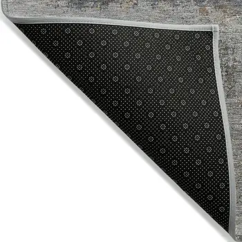 10' X 14' Khaki And Brown Abstract Washable Indoor Outdoor Area Rug