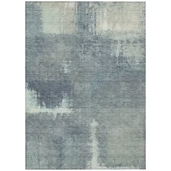 3' X 5' Sage And Green Abstract Washable Indoor Outdoor Area Rug