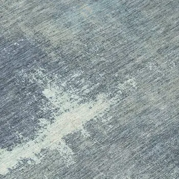 8' Sage And Green Round Abstract Washable Indoor Outdoor Area Rug