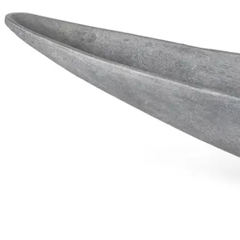32" Gray Cast Aluminum Oval Centerpiece Bowl