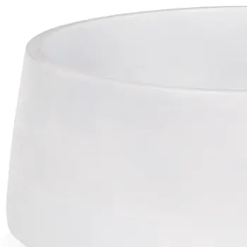14" White Wood Round Centerpiece Bowl