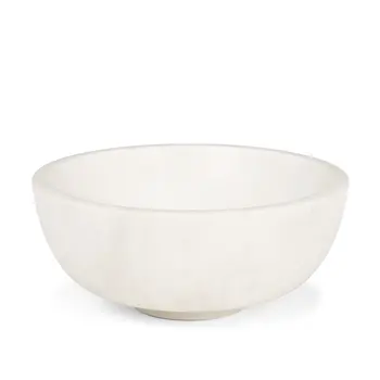 10" White Marble Round Centerpiece Bowl