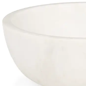 10" White Marble Round Centerpiece Bowl