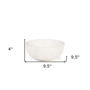 10" White Marble Round Centerpiece Bowl