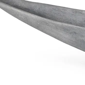 39" Gray Cast Aluminum Oval Long Boat Centerpiece Bowl