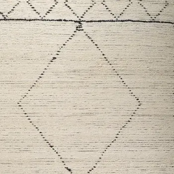 8' X 10' Ivory And Gray Geometric Hand Woven Area Rug