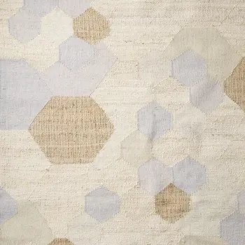 5' X 8' Ivory Brown And Gray Patchwork Hand Woven Area Rug