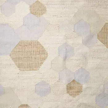 8' X 10' Ivory Brown And Gray Patchwork Hand Woven Area Rug