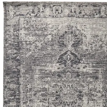 8' X 10' Gray And Beige Moroccan Hand Woven Area Rug