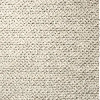 5' X 8' Cream Berber Hand Woven Area Rug