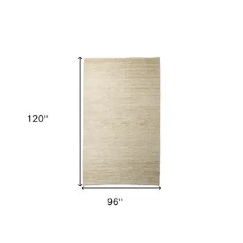 8' X 10' Natural Jute Hand Woven Area Rug