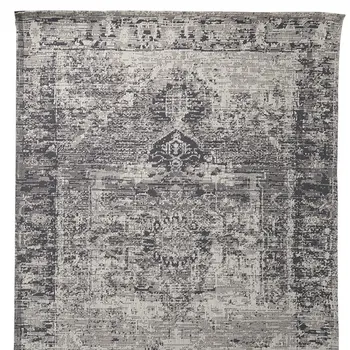 9' X 12' Gray Moroccan Distressed Area Rug