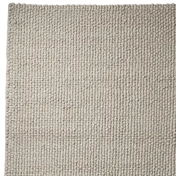 8' X 10' Taupe Berber Hand Woven Area Rug