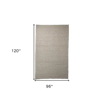 8' X 10' Beige Berber Hand Woven Area Rug