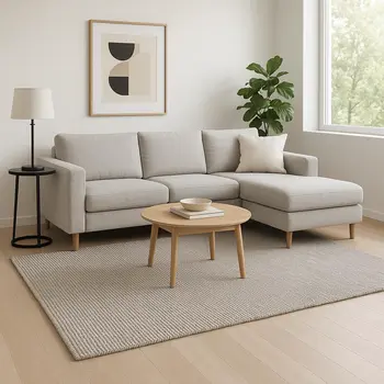 9' X 12' Beige Berber Hand Woven Area Rug