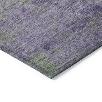 10' X 14' Purple And Green Abstract Washable Indoor Outdoor Area Rug