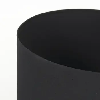 Set of Two Black Metal 20 Ounce Round Pot Planters