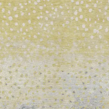 9' X 12' Gold And Wheat Abstract Washable Indoor Outdoor Area Rug